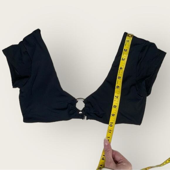 NWT | TiniBikini | Solid Ring Bikini Top | Black | Small - Picture 13 of 14